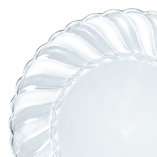Smarty Had A Party 7.5" Clear Flair Plastic Appetizer/Salad Plates (180 Plates), 180PK 207CL-CASE